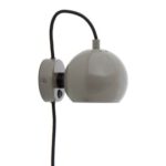 Frandsen Ball Metal Magnet Wandlamp Ã 12 cm - Warm Grey Glossy