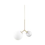 House Doctor Hanglamp Glas/Metaal Twice Goud E14 - 70 cm